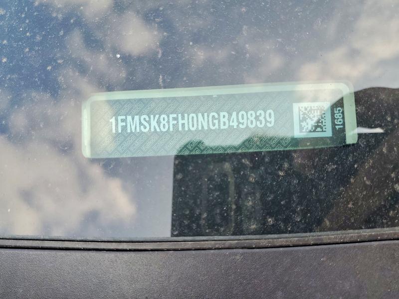 Aukcja sprzedaży 2022 Ford Explorer, vin: 1FMSK8FH0NGB49839, numer aukcji: 61961976