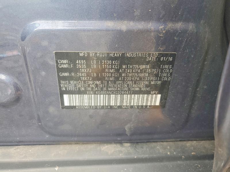 Продажа на аукционе авто 2016 Subaru Outback, vin: 4S4BSANCXG3284477, номер лота: 62850596