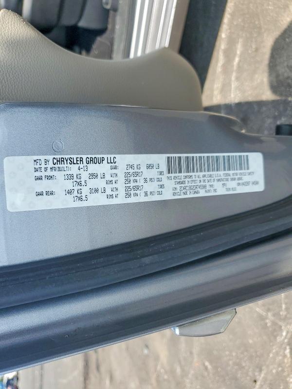 2013 Chrysler Town & Country მანქანა იყიდება აუქციონზე, vin: 2C4RC1BG2DR745908, აუქციონის ნომერი: 61198336