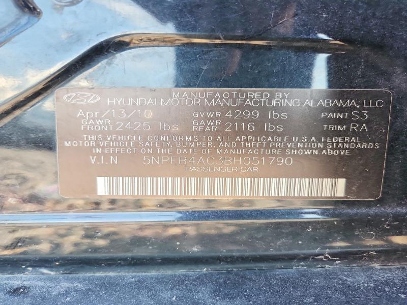 Продаж на аукціоні авто 2011 Hyundai Sonata, vin: 5NPEB4AC3BH051790, номер лоту: 57138156