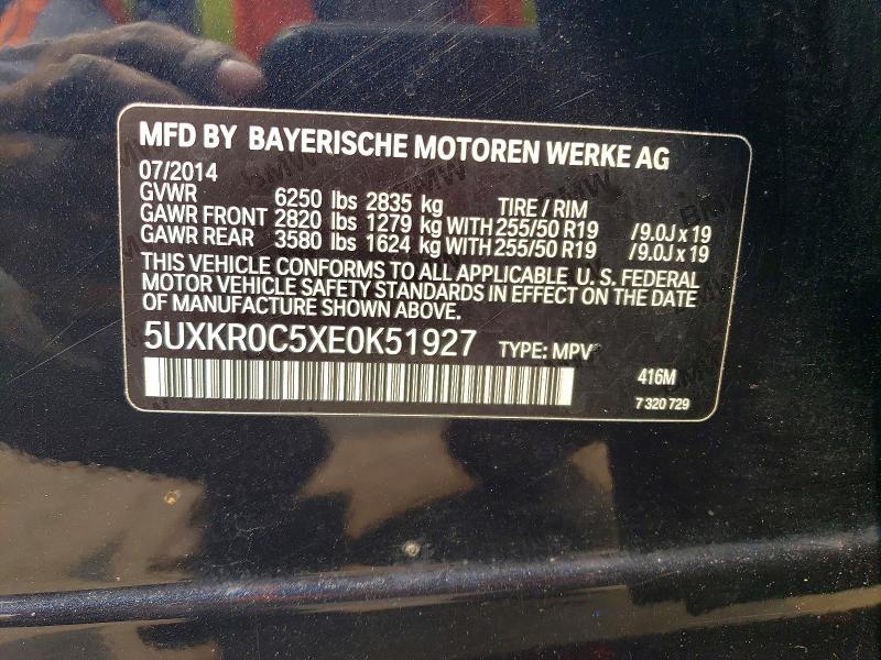 Продажа на аукционе авто 2014 Bmw X5, vin: 5UXKR0C5XE0K51927, номер лота: 62789296