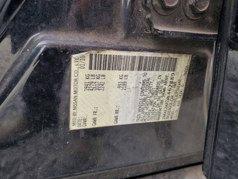 Продаж на аукціоні авто 2010 Nissan Altima, vin: 1N4AL2AP7AN462889, номер лоту: 60592356