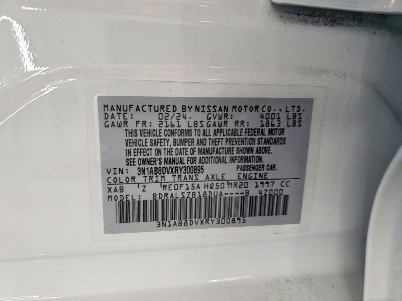 2024 Nissan Sentra მანქანა იყიდება აუქციონზე, vin: 3N1AB8DVXRY300895, აუქციონის ნომერი: 63106146