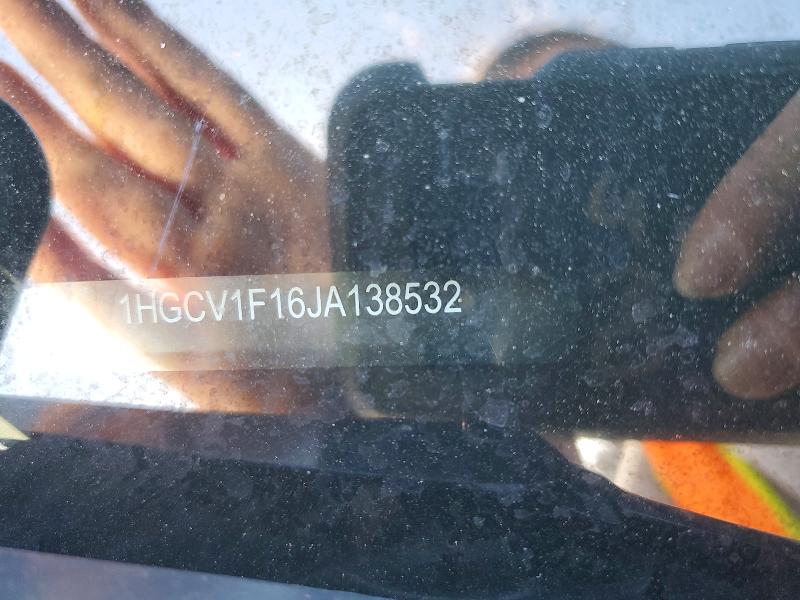 59732456 :رقم المزاد ، 1HGCV1F16JA138532 vin ، 2018 Honda Accord مزاد بيع