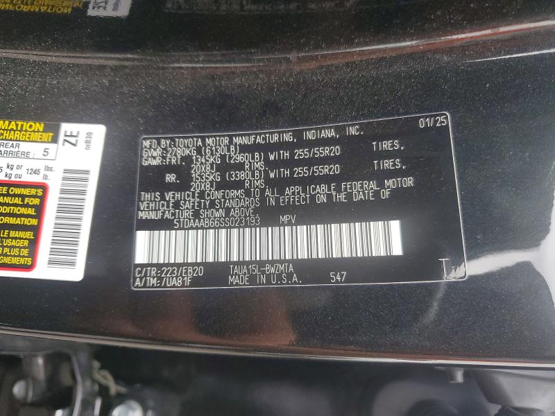 Продаж на аукціоні авто 2025 Lexus Tx 350, vin: 5TDAAAB66SS023193, номер лоту: 59899516