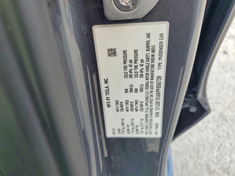 Продажа на аукционе авто 2023 Tesla Model 3, vin: 5YJ3E1EAXPF656739, номер лота: 59847856