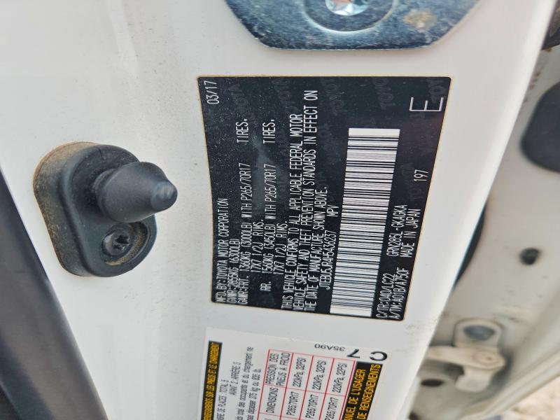 2017 Toyota 4runner მანქანა იყიდება აუქციონზე, vin: JTEBU5JR4H5436237, აუქციონის ნომერი: 61912656