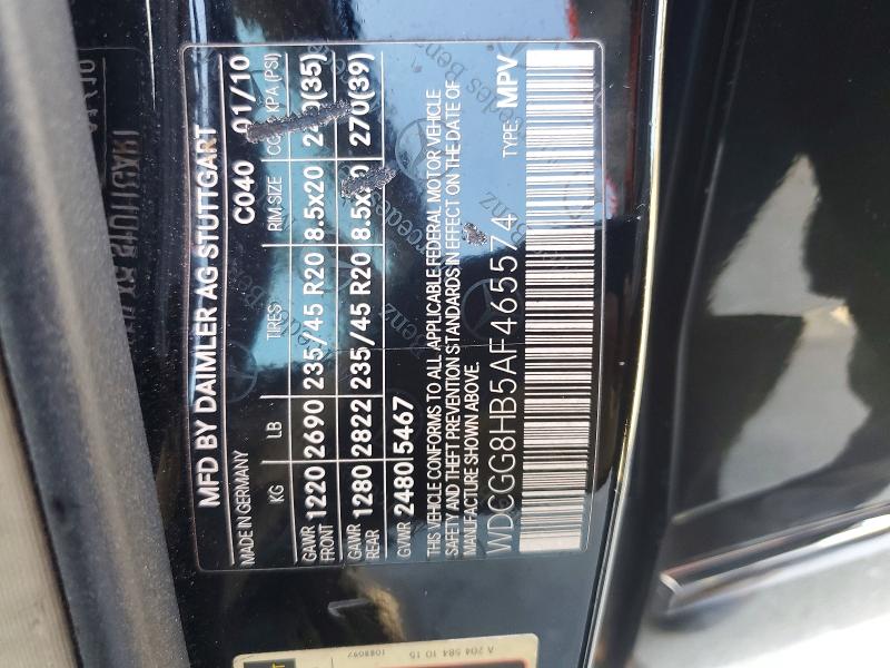 Aukcja sprzedaży 2010 Mercedes-benz Glk, vin: WDCGG8HB5AF465574, numer aukcji: 59224876