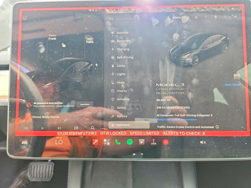 59590826 :رقم المزاد ، 5YJ3E1EBXNF273163 vin ، 2022 Tesla Model 3 مزاد بيع