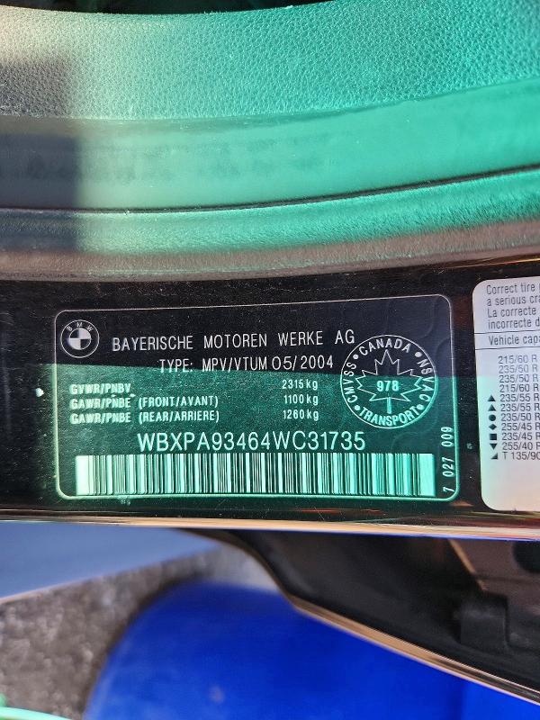 2004 Bmw X3 მანქანა იყიდება აუქციონზე, vin: WBXPA93464WC31735, აუქციონის ნომერი: 60380816