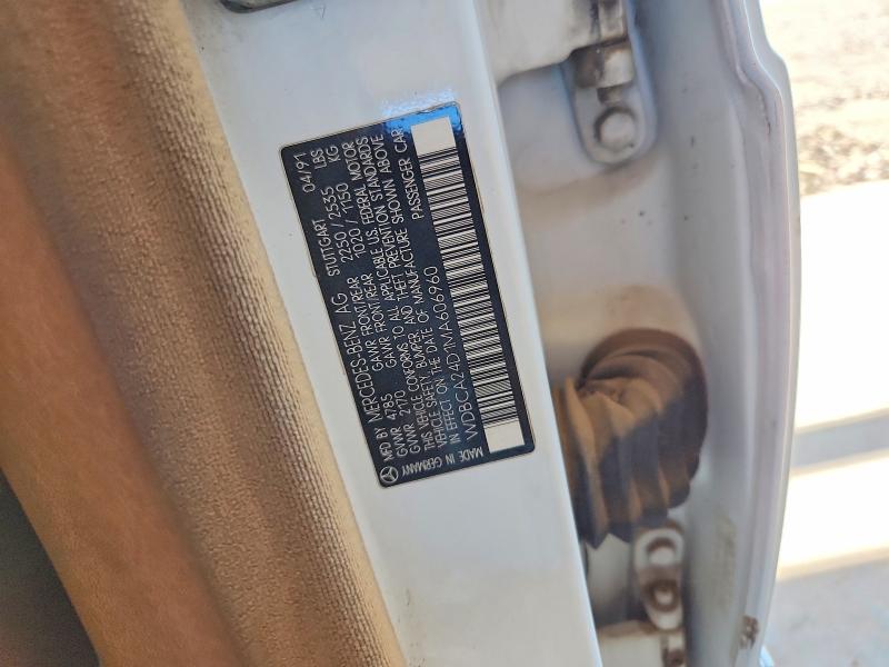 63436886 :رقم المزاد ، WDBCA24D1MA606960 vin ، 1991 Mercedes-benz 300 مزاد بيع
