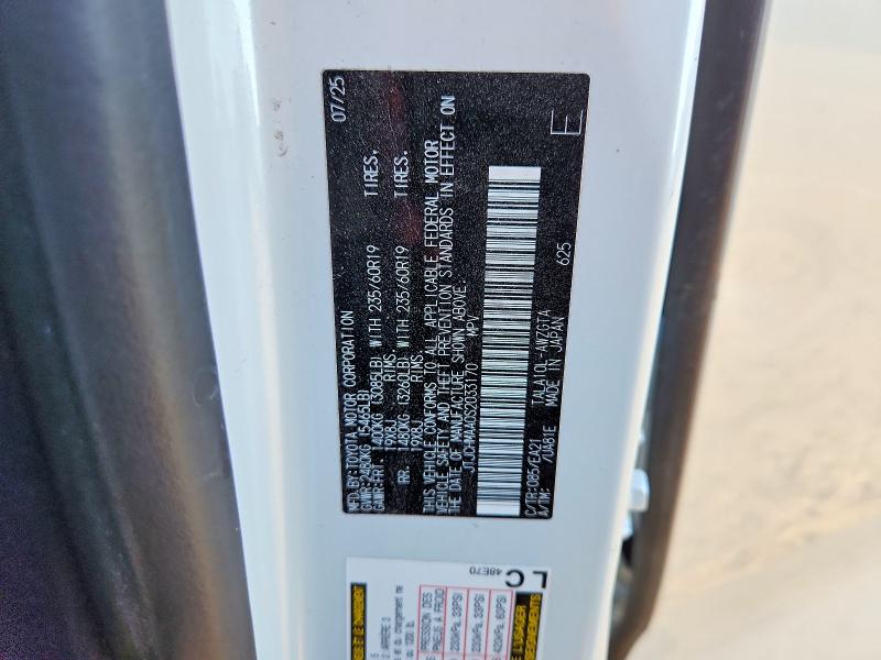 61402336 :رقم المزاد ، JTJCHMAA0S2033170 vin ، 2025 Lexus Rx 350 مزاد بيع