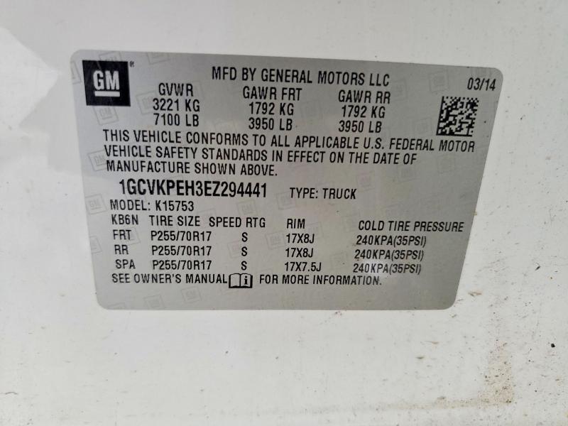 Продажа на аукционе авто 2014 Chevrolet Silverado, vin: 1GCVKPEH3EZ294441, номер лота: 59251806
