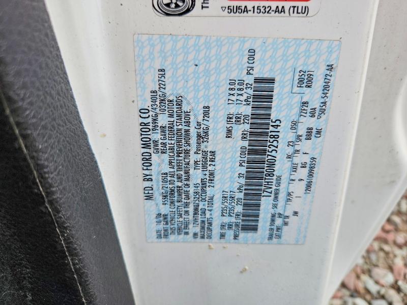 Продажа на аукционе авто 2007 Ford Mustang, vin: 1ZVHT80N075258145, номер лота: 59679746