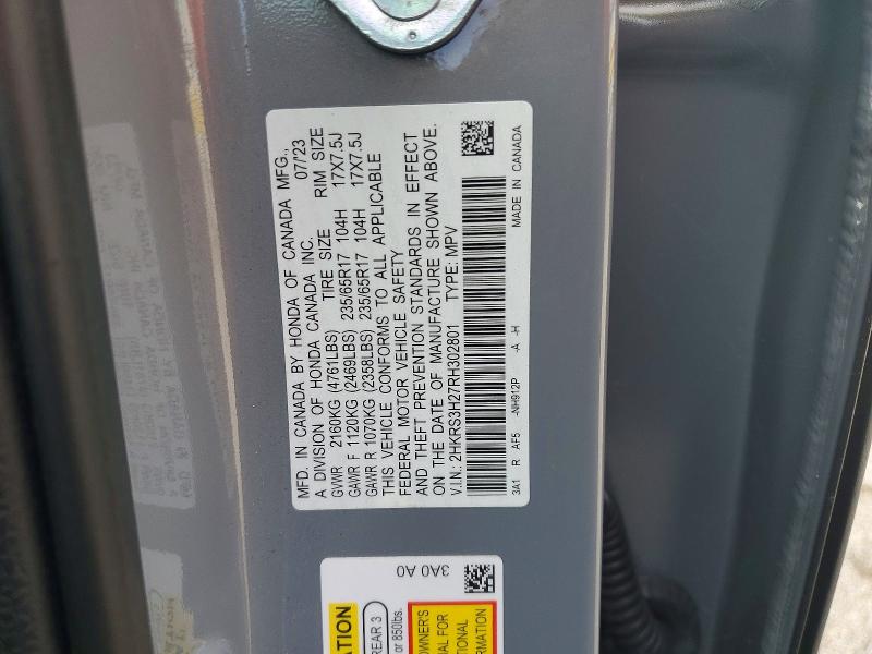 Aukcja sprzedaży 2024 Honda Cr-v, vin: 2HKRS3H27RH302801, numer aukcji: 63334746