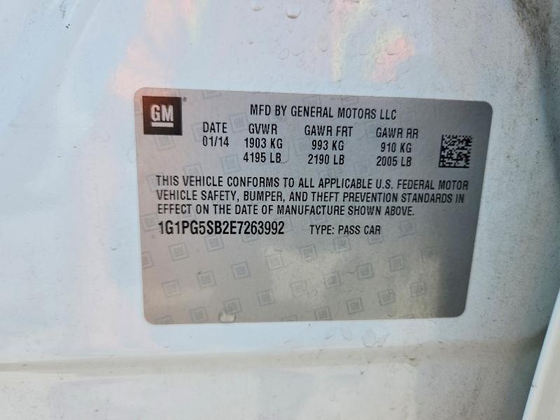 Продаж на аукціоні авто 2014 Chevrolet Cruze, vin: 1G1PG5SB2E7263992, номер лоту: 61804066