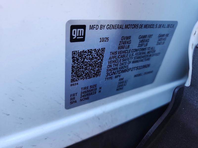 2026 Chevrolet Equinox მანქანა იყიდება აუქციონზე, vin: 3GN7DMRP2TS119926, აუქციონის ნომერი: 61805476
