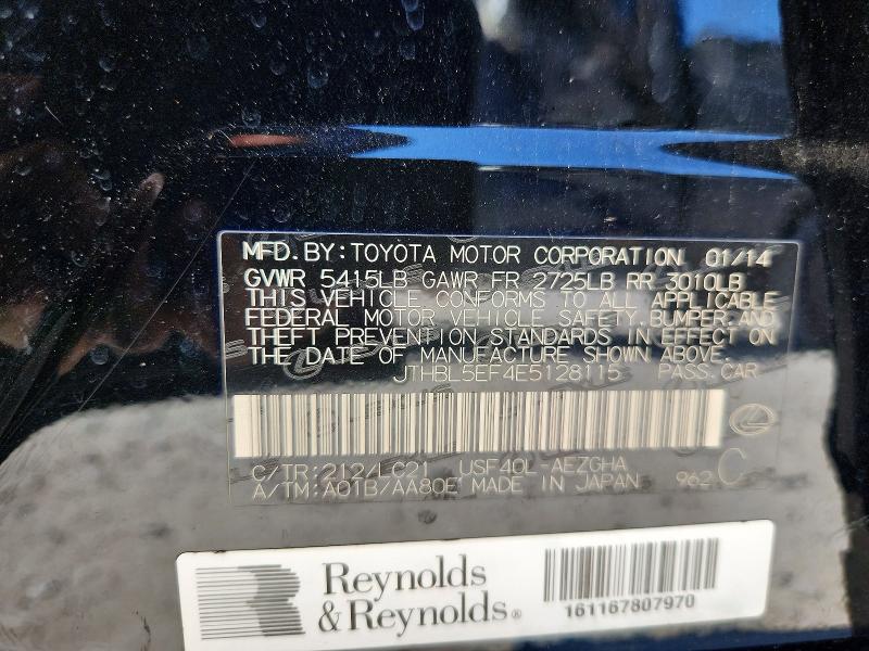 Продажа на аукционе авто 2014 Lexus Ls, vin: JTHBL5EF4E5128115, номер лота: 63684436