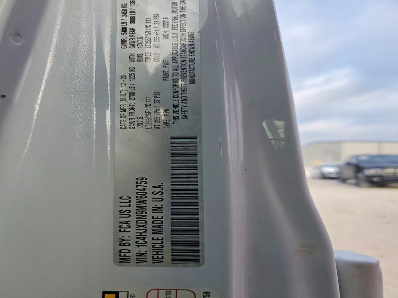 Aukcja sprzedaży 2021 Jeep Wrangler Unlimited, vin: 1C4HJXDN9MW604759, numer aukcji: 62341696