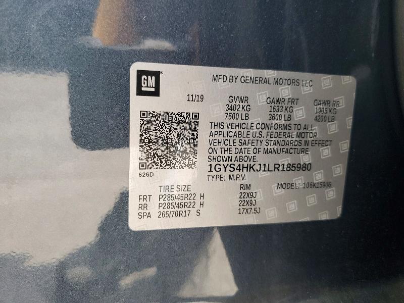 Продаж на аукціоні авто 2020 Cadillac Escalade, vin: 1GYS4HKJ1LR185980, номер лоту: 61409056