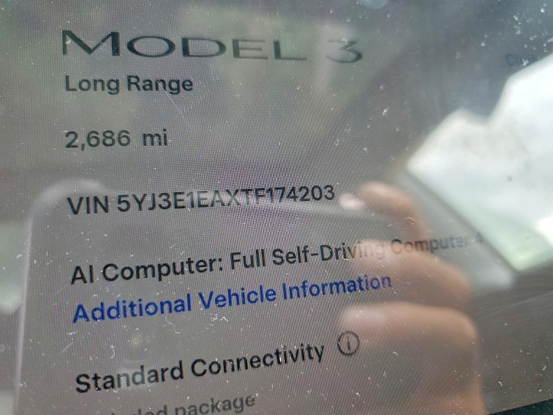 Aukcja sprzedaży 2026 Tesla Model 3, vin: 5YJ3E1EAXTF174203, numer aukcji: 60987726