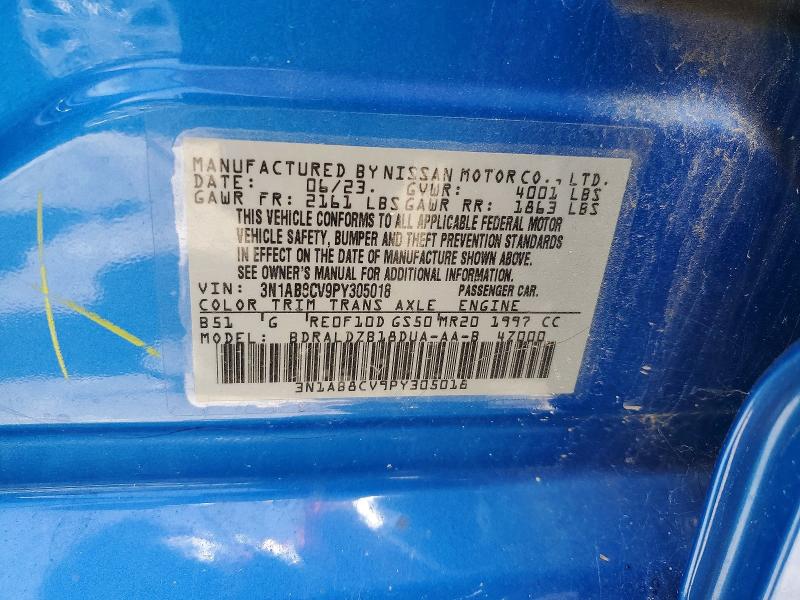 2023 Nissan Sentra მანქანა იყიდება აუქციონზე, vin: 3N1AB8CV9PY305018, აუქციონის ნომერი: 60439376