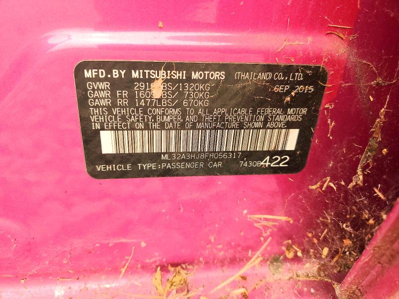 Aukcja sprzedaży 2015 Mitsubishi Mirage, vin: ML32A3HJ8FH056317, numer aukcji: 61583246