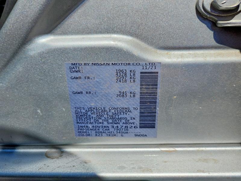 Aukcja sprzedaży 2024 Nissan Altima, vin: 1N4BL4DV3RN347826, numer aukcji: 61131596