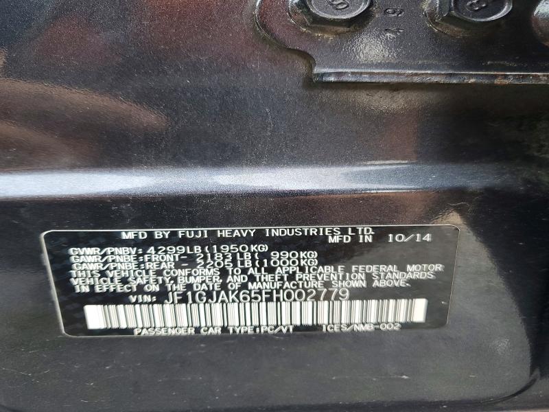 61085196 :رقم المزاد ، JF1GJAK65FH002779 vin ، 2015 Subaru Impreza مزاد بيع