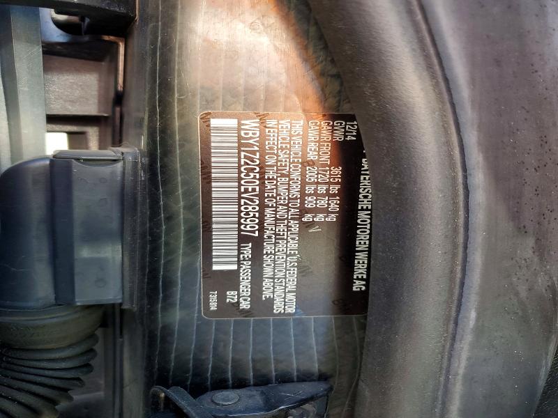 Aukcja sprzedaży 2014 Bmw I3, vin: WBY1Z2C50EV285997, numer aukcji: 59657116