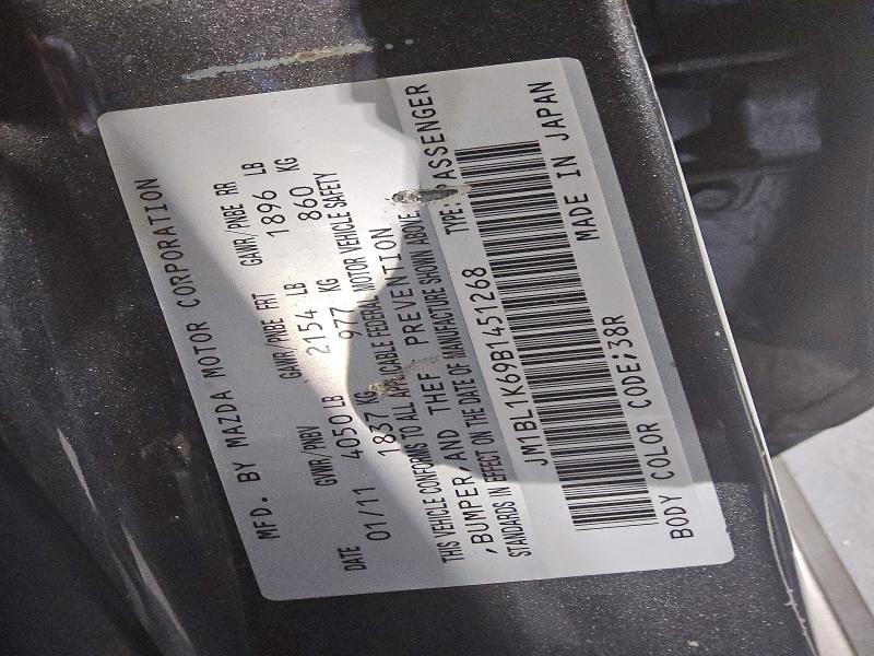 Продажа на аукционе авто 2011 Mazda 3, vin: JM1BL1K69B1451268, номер лота: 60645016