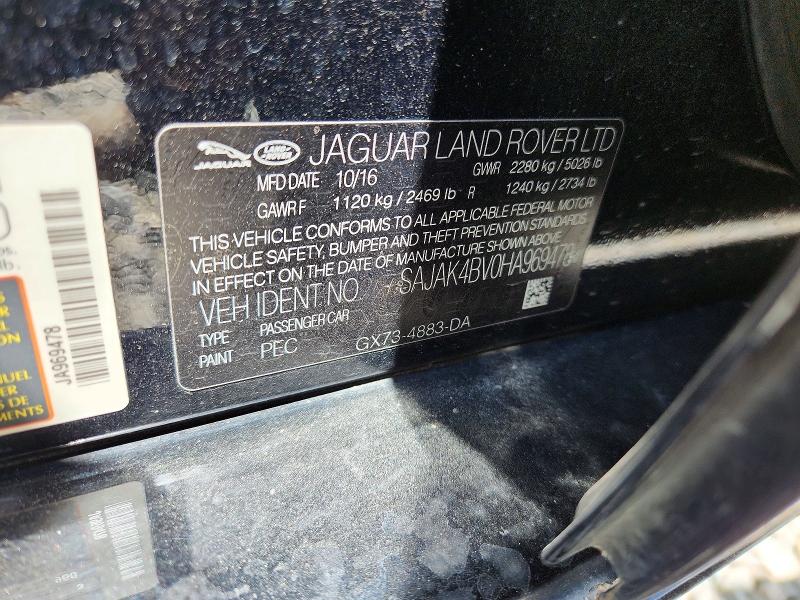 Aukcja sprzedaży 2017 Jaguar Xe, vin: SAJAK4BV0HA969478, numer aukcji: 60445386