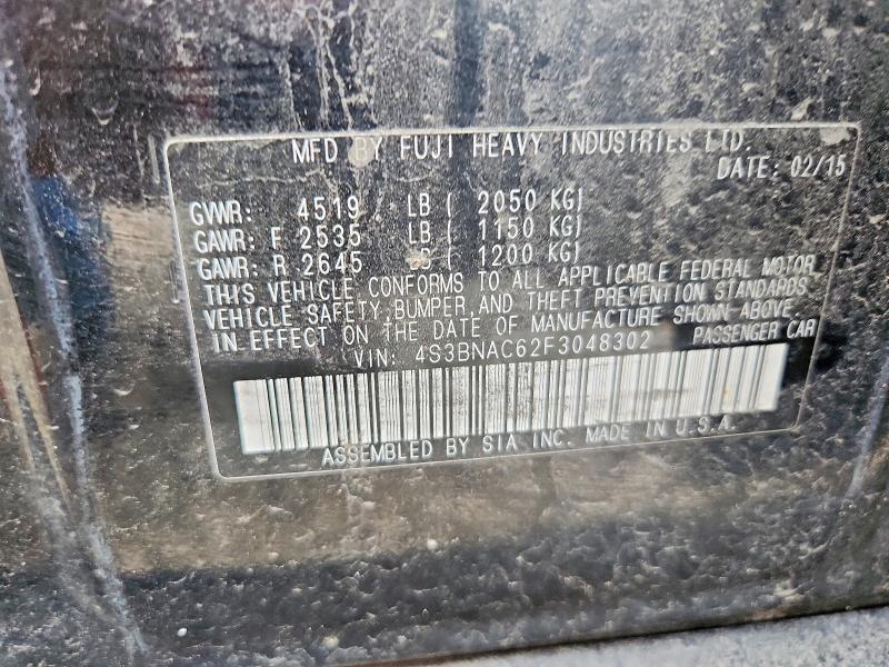 60805436 :رقم المزاد ، 4S3BNAC62F3048302 vin ، 2015 Subaru Legacy مزاد بيع