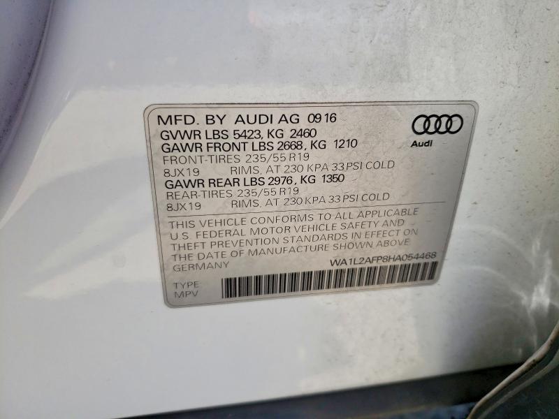 Aukcja sprzedaży 2017 Audi Q5, vin: WA1L2AFP8HA054468, numer aukcji: 62330906