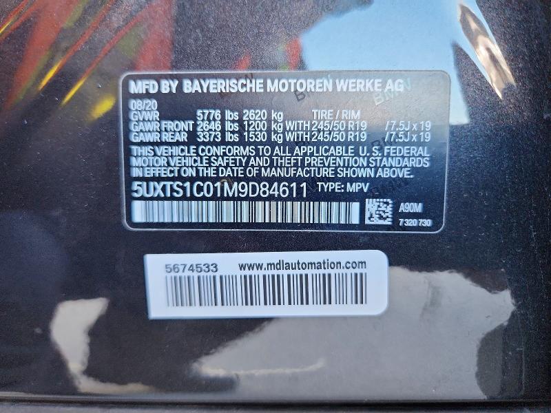 Продажа на аукционе авто 2021 Bmw X3, vin: 5UXTS1C01M9D84611, номер лота: 59802526