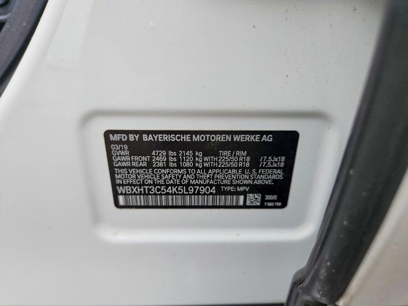 60487496 :رقم المزاد ، WBXHT3C54K5L97904 vin ، 2019 Bmw X1 مزاد بيع