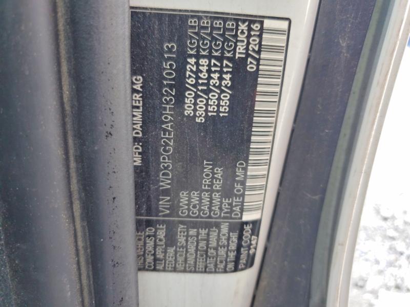 63391166 :رقم المزاد ، WD3PG2EA9H3210513 vin ، 2017 Mercedes-benz Metris مزاد بيع
