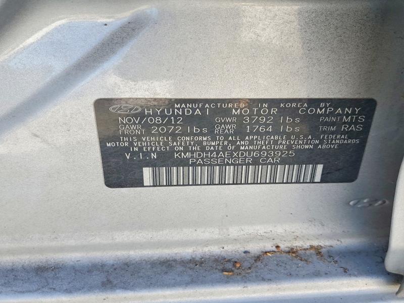 Продаж на аукціоні авто 2013 Hyundai Elantra, vin: KMHDH4AEXDU693925, номер лоту: 61019416