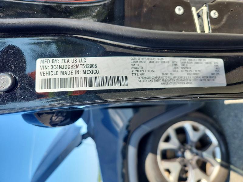 2021 Jeep Compass მანქანა იყიდება აუქციონზე, vin: 3C4NJDCB2MT512908, აუქციონის ნომერი: 62687276