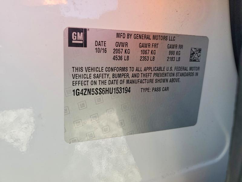 Продаж на аукціоні авто 2017 Buick Lacrosse, vin: 1G4ZN5SS6HU153194, номер лоту: 59976696