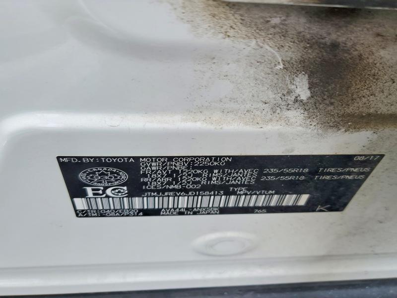58930446 :رقم المزاد ، JTMJJREV6JD158413 vin ، 2018 Toyota Rav4 Hv مزاد بيع