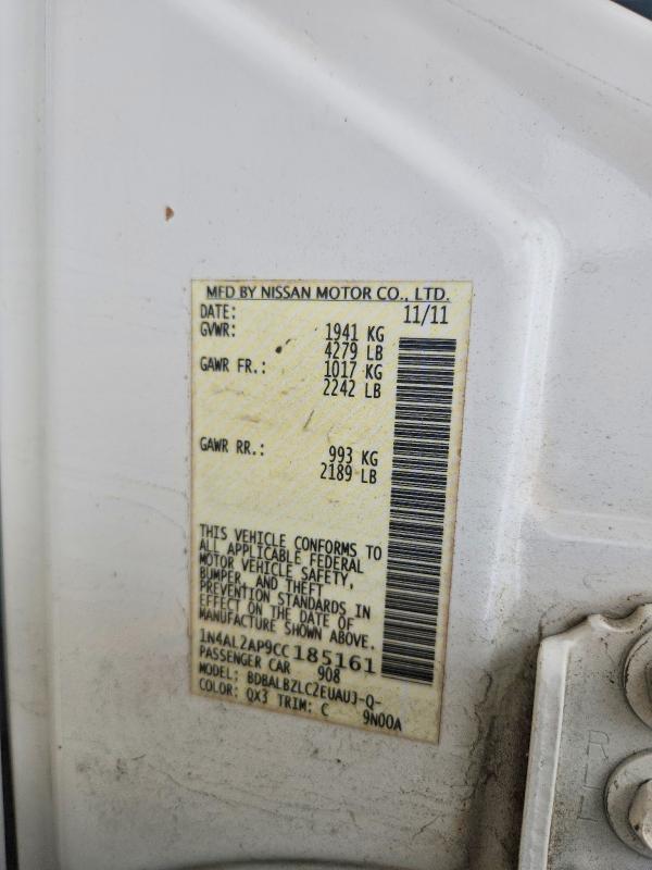 61885696 :رقم المزاد ، 1N4AL2AP9CC185161 vin ، 2012 Nissan Altima مزاد بيع