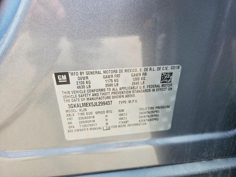 Продаж на аукціоні авто 2018 Gmc Terrain, vin: 3GKALMEX5JL299437, номер лоту: 59194086