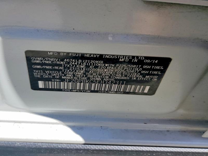 Aukcja sprzedaży 2014 Subaru Xv Crosstrek, vin: JF2GPBKC5EH342311, numer aukcji: 62713796