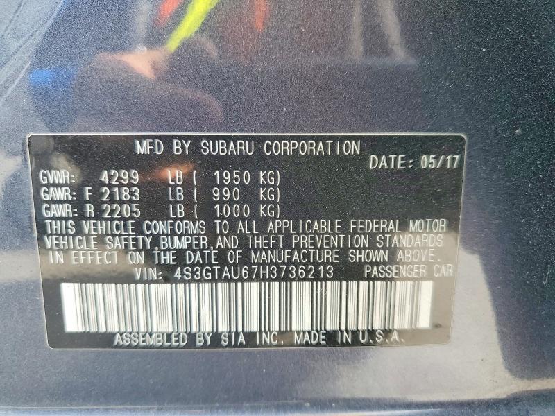 Продажа на аукционе авто 2017 Subaru Impreza, vin: 4S3GTAU67H3736213, номер лота: 60455176