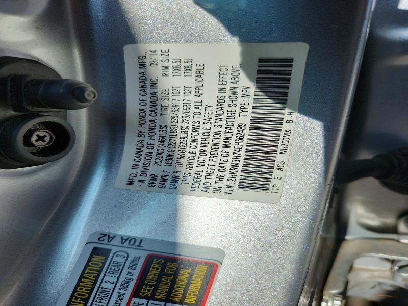 Aukcja sprzedaży 2014 Honda Cr-v, vin: 2HKRM3H74EH562489, numer aukcji: 62510266