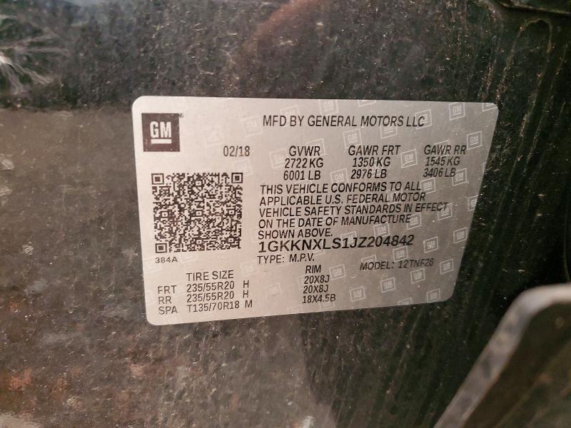 Aukcja sprzedaży 2018 Gmc Acadia, vin: 1GKKNXLS1JZ204842, numer aukcji: 60040526