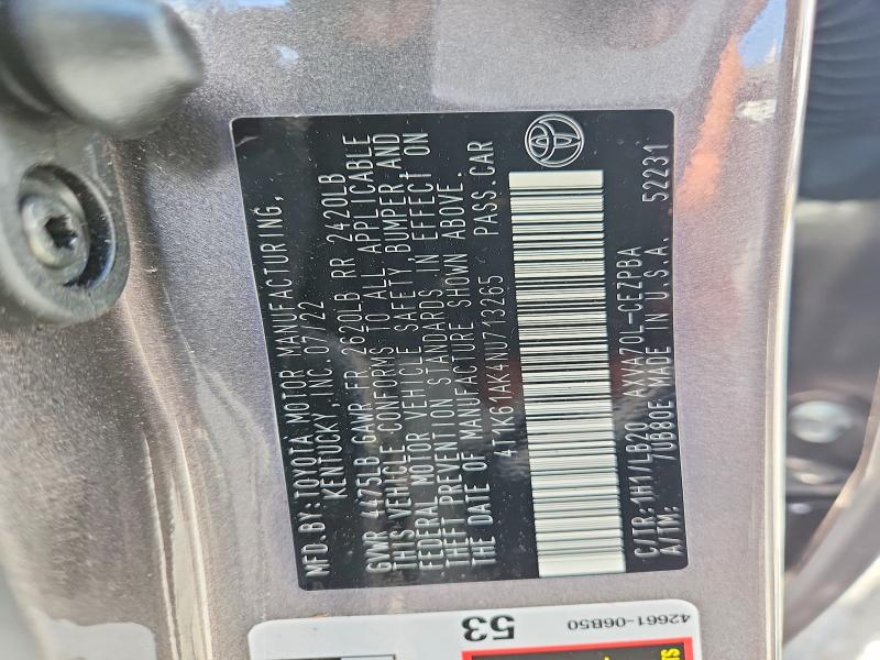 Aukcja sprzedaży 2022 Toyota Camry, vin: 4T1K61AK4NU713265, numer aukcji: 59679476