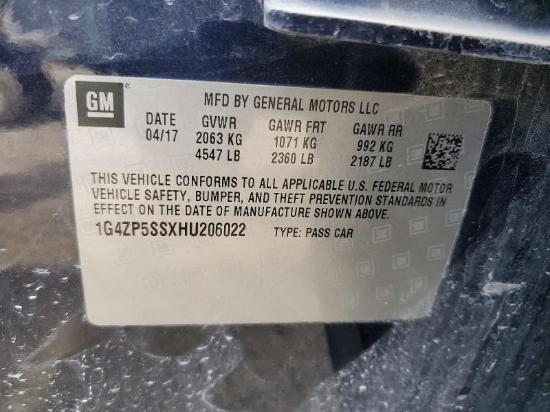 Продажа на аукционе авто 2017 Buick Lacrosse, vin: 1G4ZP5SSXHU206022, номер лота: 58993216