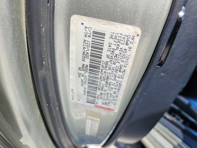 Aukcja sprzedaży 2004 Lexus Sc, vin: JTHFN48Y440054239, numer aukcji: 59847186